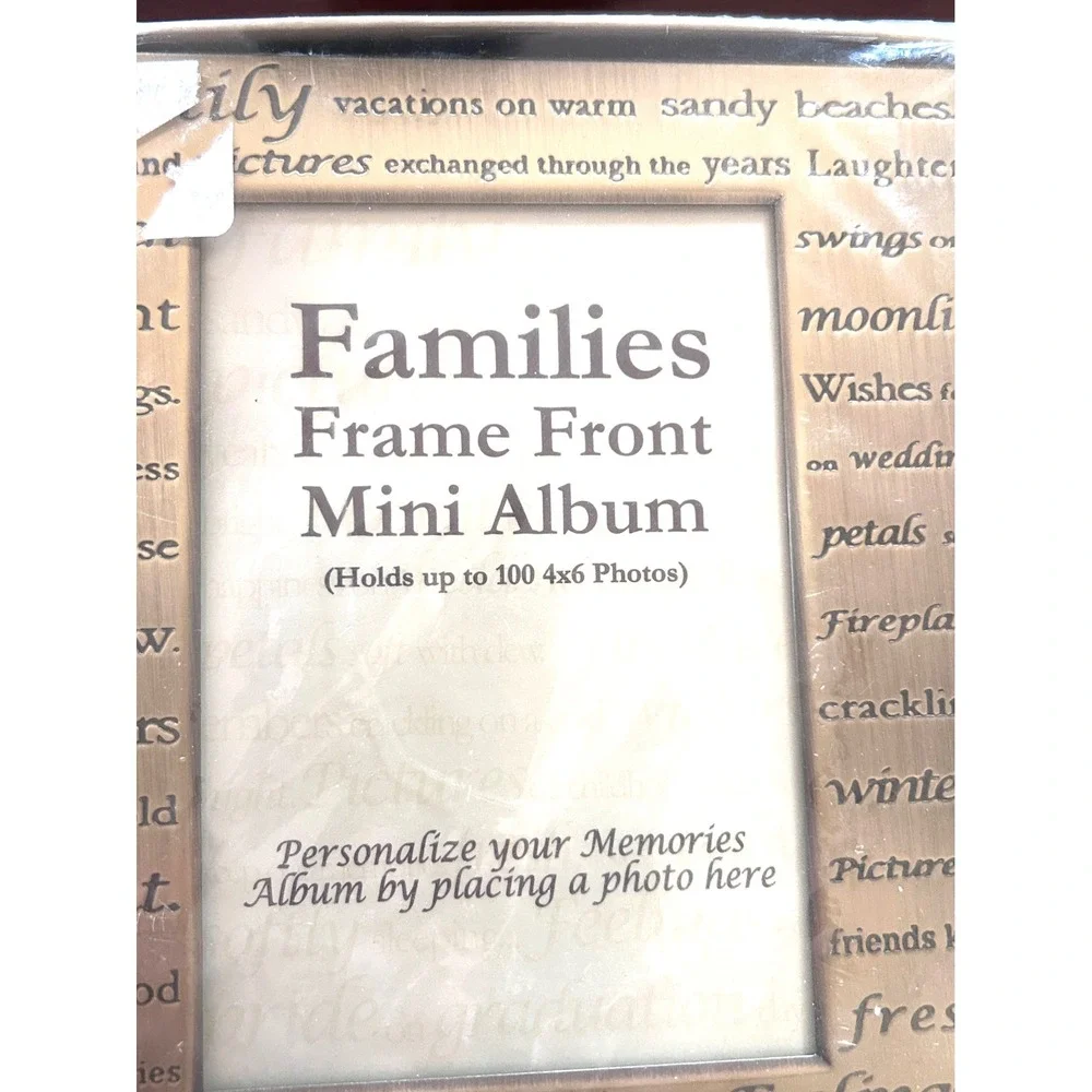 Thompson Products Mini Photo Album Brass 4x6 100 Photos NIB Sentimental Family